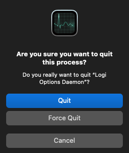 logitech quit